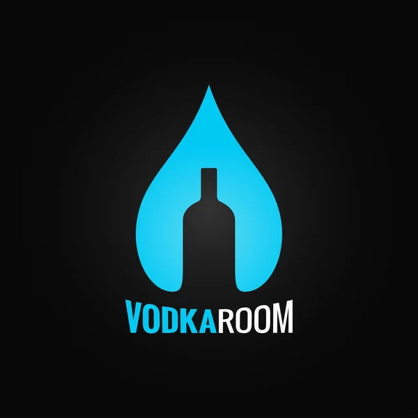 Vodka garrafa de vidro gota fundo — Vetor de Stock