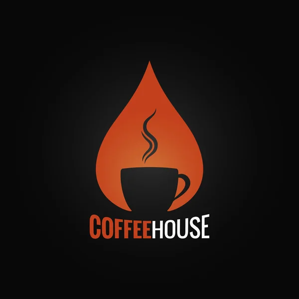 Café tasse goutte fond — Image vectorielle