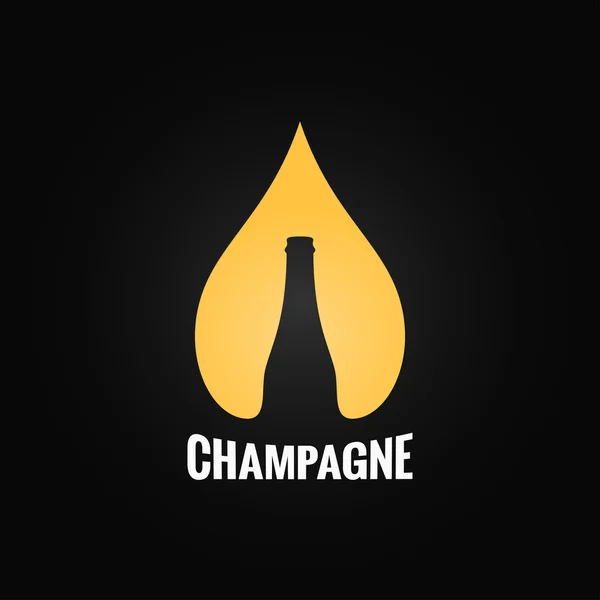 Fundo garrafa de vidro champanhe gota — Vetor de Stock