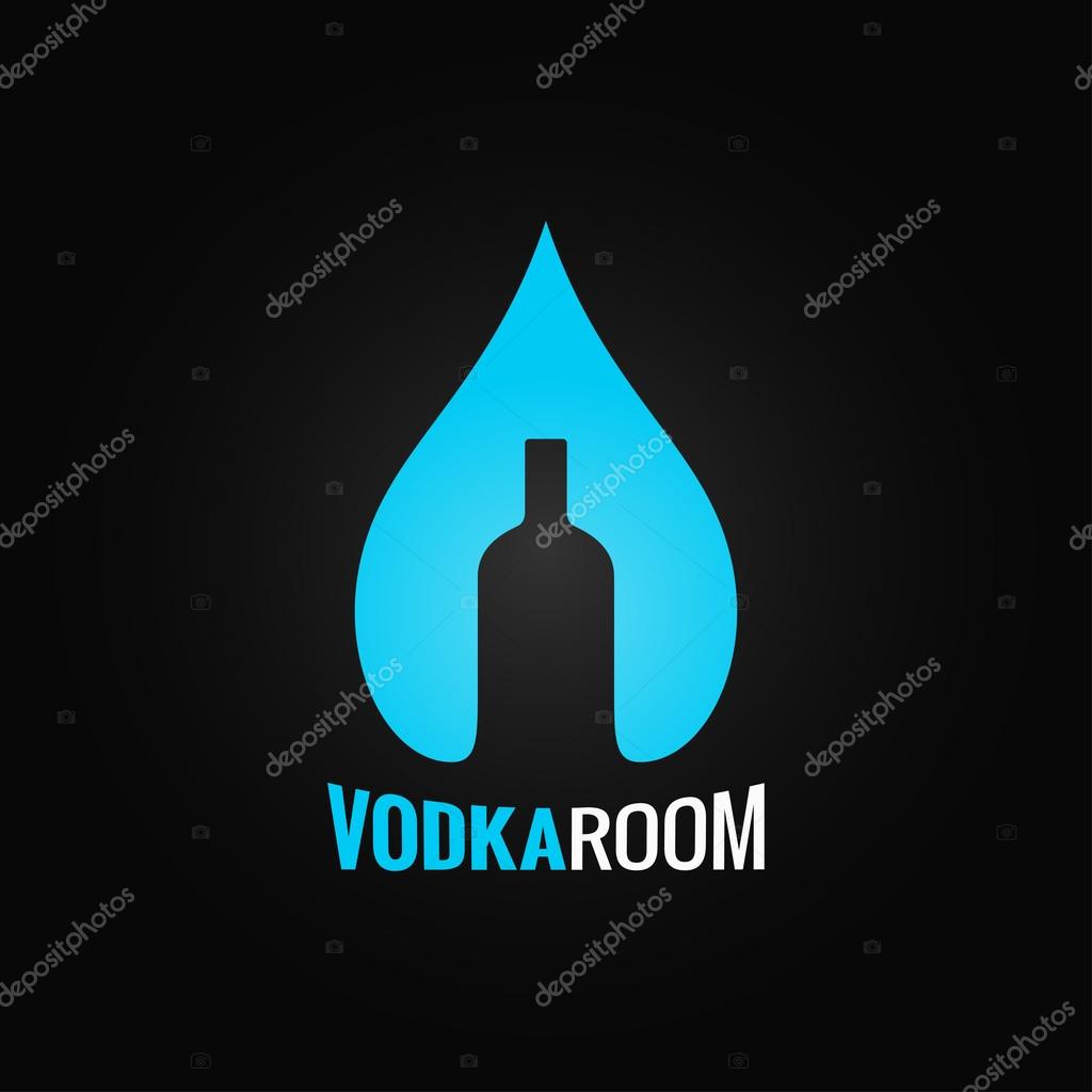 Vodka glass bottle drop background 8 eps