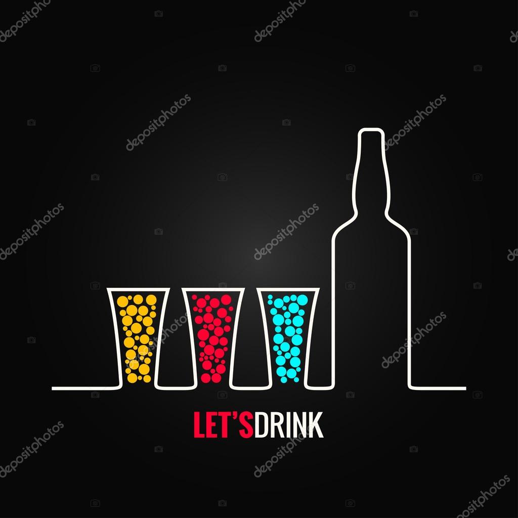 Cocktail shot design menu background  8 eps