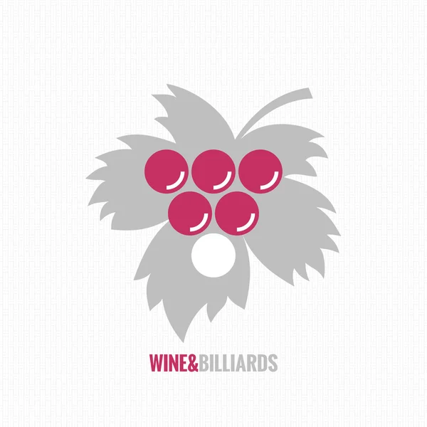 ワインとビリヤードの概念設計の背景 — ストックベクタ