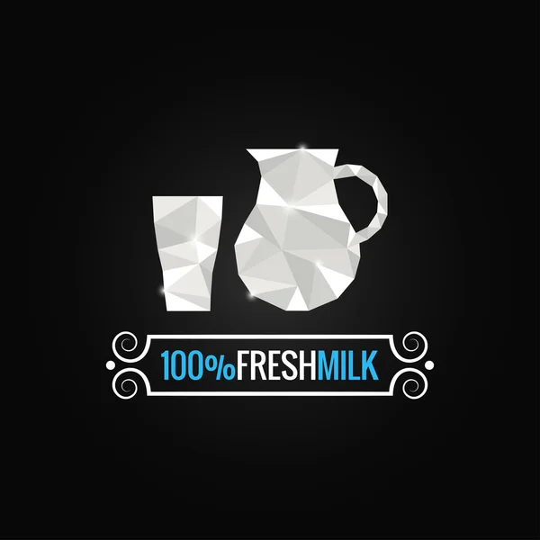Vidro de leite poli design fundo —  Vetores de Stock