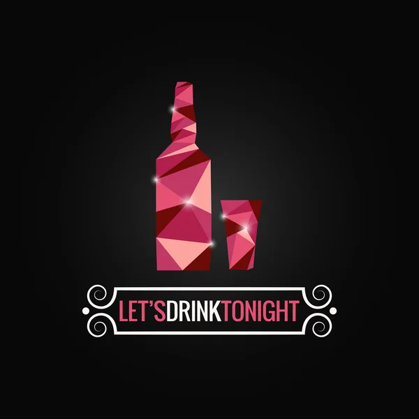 Cocktail shot poly ontwerp achtergrond — Stockvector