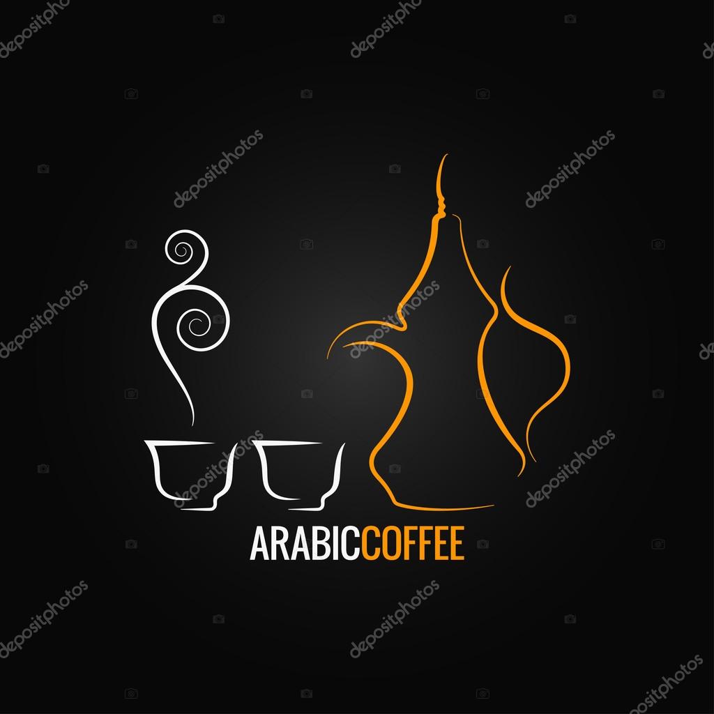 Arabic coffee vintage design background  8 eps