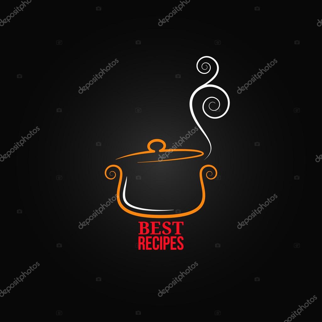 Saucepan ornament kitchen design background 8 eps