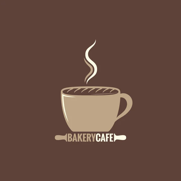 Café xícara de padaria conceito fundo — Vetor de Stock