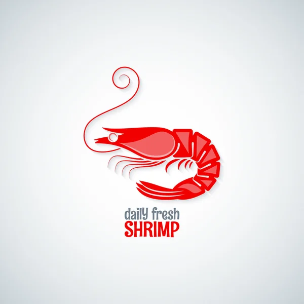 Shrimp seafood menu background — Stock Vector