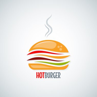 Burger hamburger simgesi tasarım arka plan