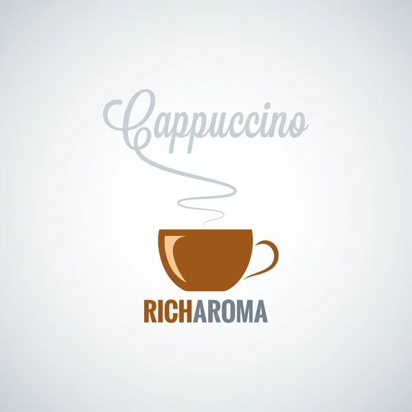 Cappuccino-Tasse Design Hintergrund — Stockvektor