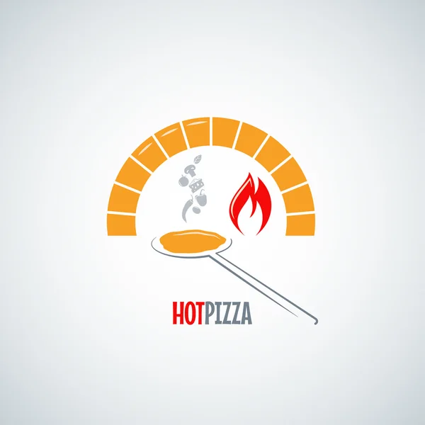 Pizza piekarnik gorąco tło — Wektor stockowy