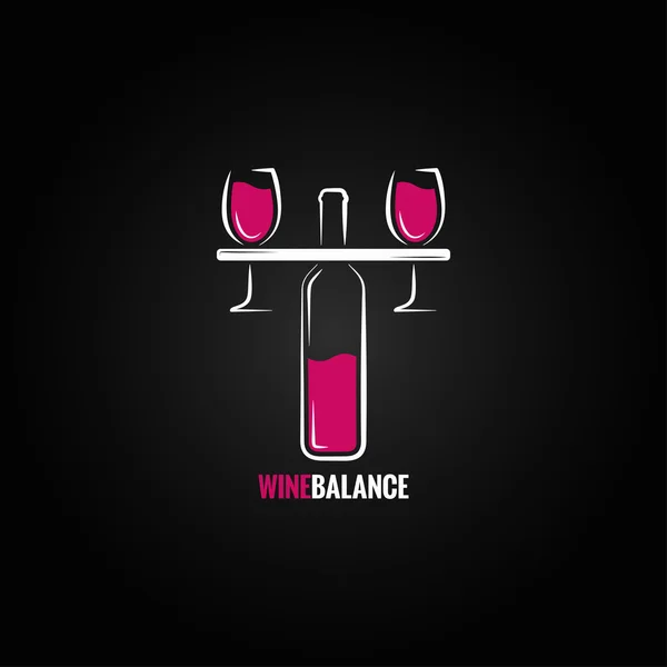 Vin balance rouge et blanc concept conception fond — Image vectorielle