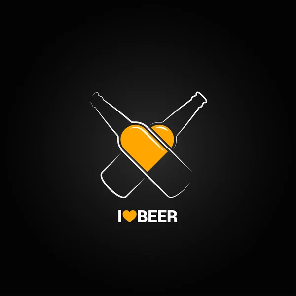 Botella de cerveza concepto diseño fondo — Vector de stock