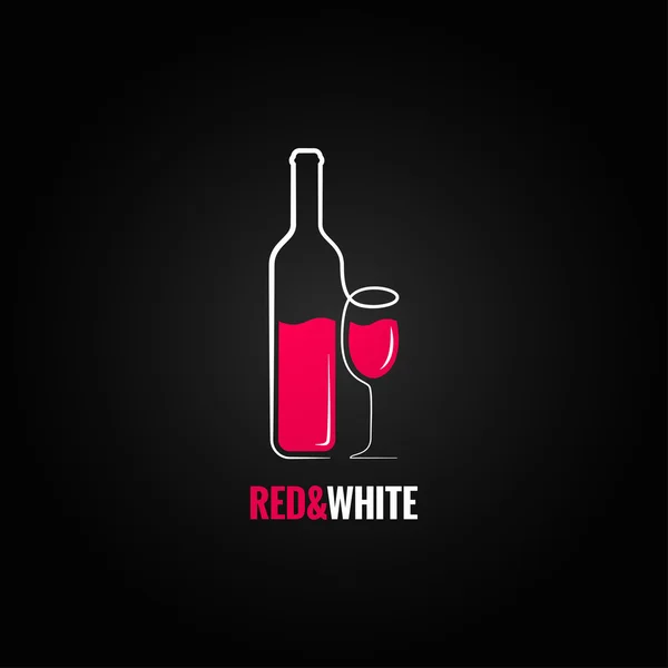 Botella de vino vidrio diseño fondo — Vector de stock