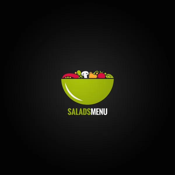 Groenten ontwerpen salade achtergrond — Stockvector