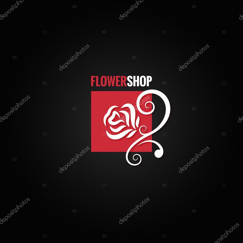 Flower rose shop concept design background 10 eps