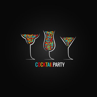 Cocktail party design background vector Cocktail party design background vector