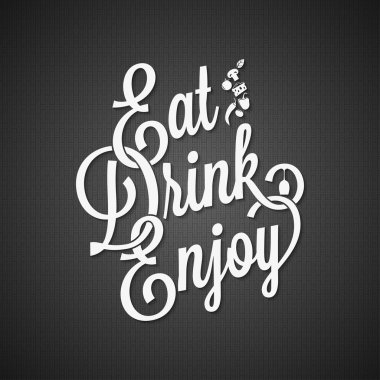 food and drink vintage lettering background clipart