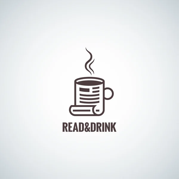 Kávé cup concept olvasó háttér — Stock Vector