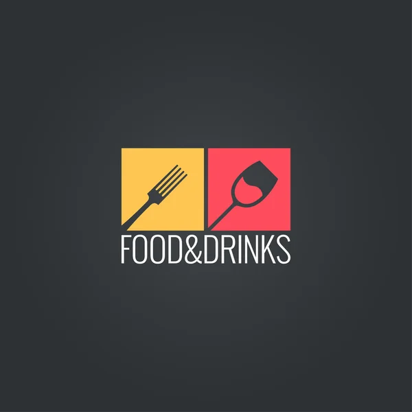 食品ドリンク メニュー デザインの背景 — ストックベクタ