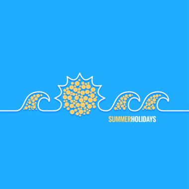 summer holiday line design background