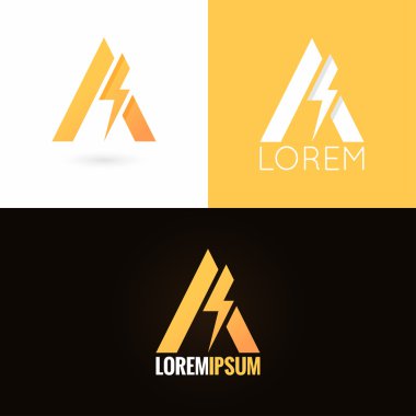 mektup bir logo tasarım Icon set arka plan