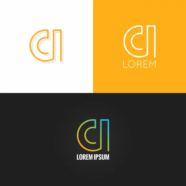 Lettera A logo alfabeto design icona impostare sfondo — Vettoriale Stock