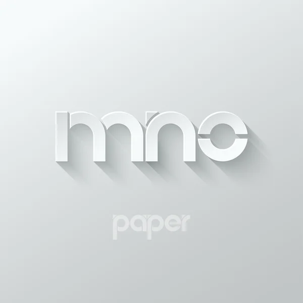 mektup M N O logo alfabe simgesi kağıt arka plan belirleme