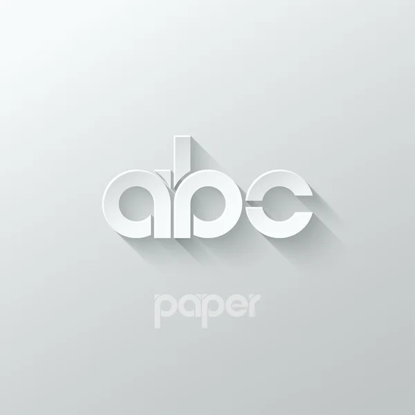 Dopis A B C logo abeceda ikonu papíru nastavit pozadí — Stockový vektor