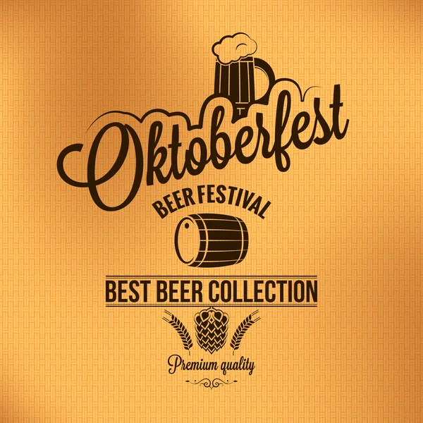 Oktoberfest vintage poster vector background — Wektor stockowy