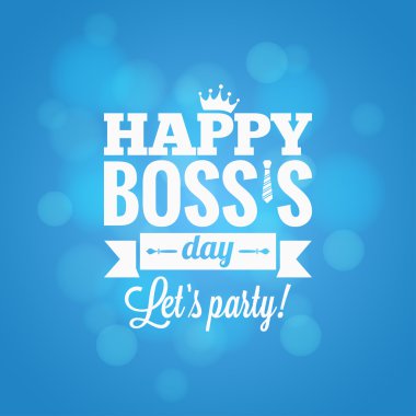 boss day party card design vector background