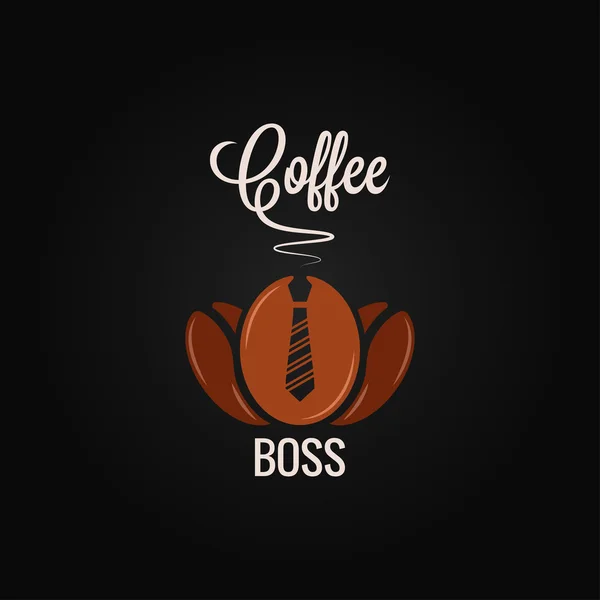 Kaffeebohne Logo Geschäftskonzept Hintergrund — Stockvektor