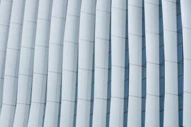 Madrid, İspanya 'da mimaride beyaz soyut çizgiler. Sıralı mimari arkaplan