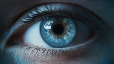 İnsan gözünün, özellikler ve işlemler üzerine detaylı bir şekilde odaklanmış şekilde tıbbi olarak görselleştirilmesi. Göz tanıma teknolojisi araştırılıyor