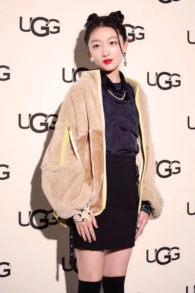 Chinese Actress Zhou Dongyu Attends Ugg Commercial Event Shanghai China — Stock Photo, Image