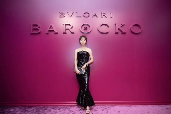 Actrice Chinoise Jenny Zhang Assiste Une Activité Marque Luxe Bvlgari — Photo