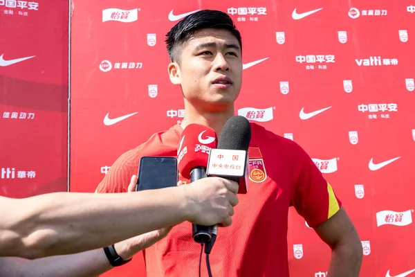 Der Chinesische Fußballprofi Zhang Yuning Der Derzeit Für Beijing Guoan — Stockfoto