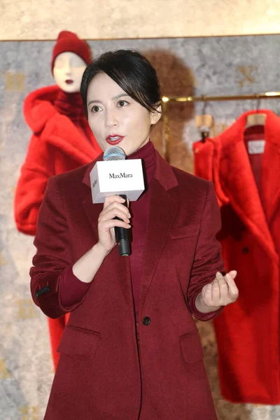 Attrice Cinese Faye Partecipa All Evento Commerciale Maxmara Pechino Cina — Foto Stock