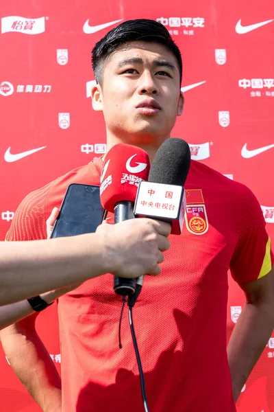 Futbolista Profesional Chino Zhang Yuning Que Actualmente Juega Para Beijing —  Fotos de Stock