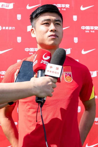 Der Chinesische Fußballprofi Zhang Yuning Der Derzeit Für Beijing Guoan — Stockfoto