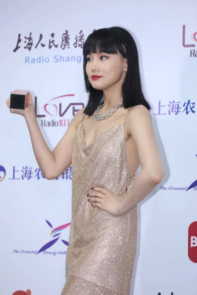 Kinesisk Sångare Och Skådespelerska Huang Ling Deltar Love Radio Award — Stockfoto