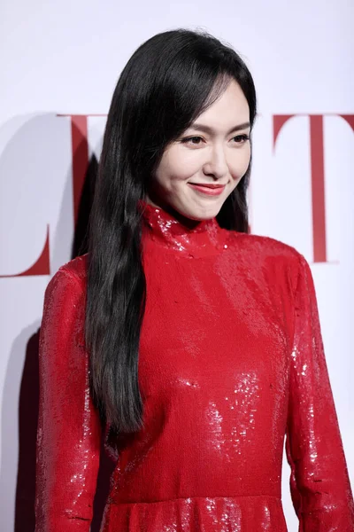 Actrice Chanteuse Chinoise Tiffany Tang Assiste Une Activité Marque Luxe — Photo