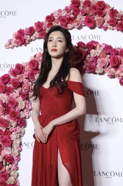 Chinese actress Jiang Shuying attends a Lancome red carpet event in Beijing, China, 31 October 2020. clipart