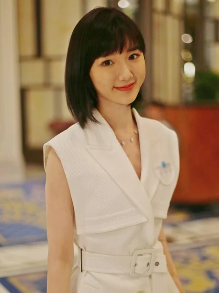 Китайская Актриса Мао Xiaotong Известный Рэйчел Момо Прибывает Отель Пекине — стоковое фото