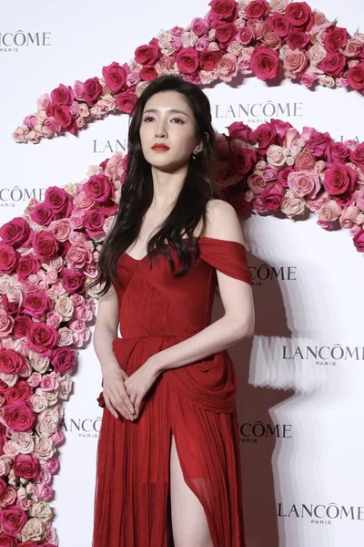 Kinesiska Skådespelerskan Jiang Shuying Deltar Lancome Röd Matta Händelse Peking — Stockfoto