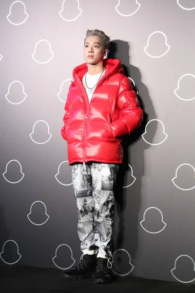 台湾のラッパー 俳優のライ クアンリンもライ グアンリンとしてロマンスし グアンリンとして有名になり 2020年10月29日に上海で開催される高級ファッションブランドモンクレールの活動に参加している — ストック写真