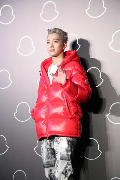 台湾饶舌歌手 歌手兼演员黎冠林 也被戏称为黎冠林 而闻名 参加了2020年10月29日在中国上海举行的奢侈品时尚品牌Moncler的活动 — 图库照片