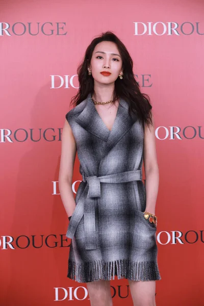 Actriz China Wang Zixuan Representa Marca Lujo Dior Shanghai China — Foto de Stock