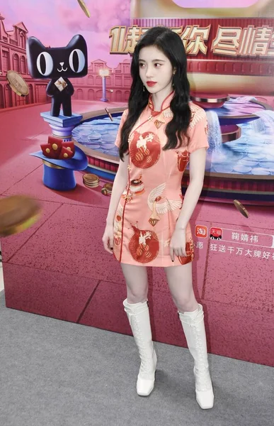 Chinese Singer Dancer Actress Jingyi Attends Promotional Event Shanghai China — Stock Photo, Image