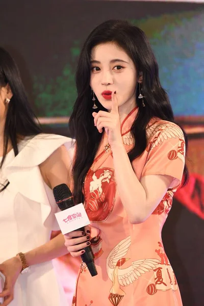 stock image Chinese singer, dancer, and actress Ju Jingyi attends a promotional event in Shanghai, China, 2 November 2020.